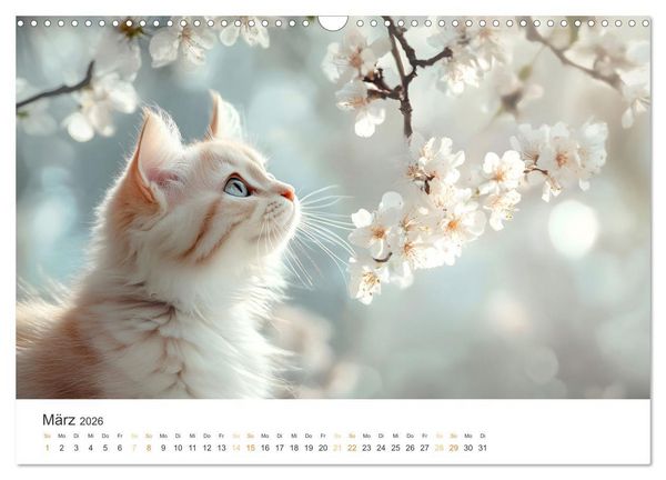 Produktbild: Katzen - sanfte Sch&ouml;nheiten (Wandkalender 2026 DIN A3 quer), CALVENDO Monatskalender