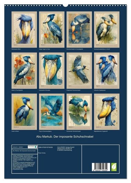 Produktbild: Abu Markub. Der imposante Schuhschnabel (hochwertiger Premium Wandkalender 2027 DIN A2 hoch), Kunstdruck in Hochglanz