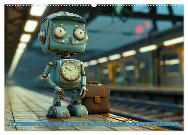 Produktbild: Robots Are Just People Too (Wall Calendar 2026 DIN A2 landscape), CALVENDO 12 Month Wall Calendar