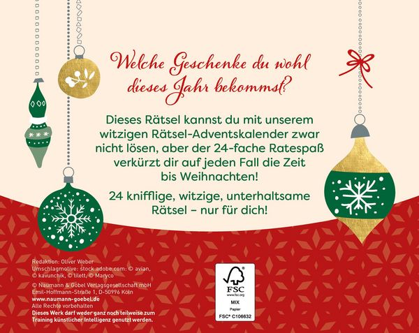 Produktbild: 24 Adventsr&auml;tsel I Der besondere Adventskalender