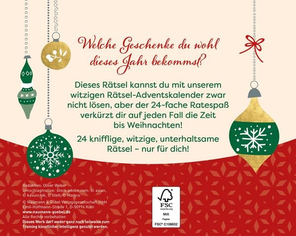 Produktbild: 24 Adventsr&auml;tsel I Der besondere Adventskalender