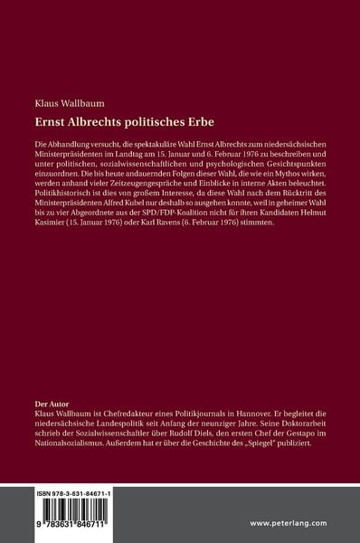 Produktbild: Ernst Albrechts politisches Erbe