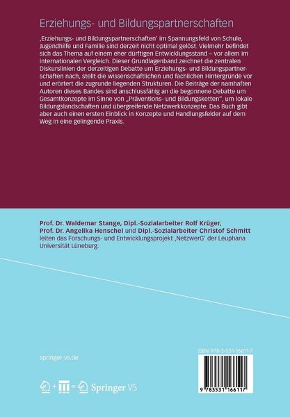 Produktbild: Erziehungs- und Bildungspartnerschaften