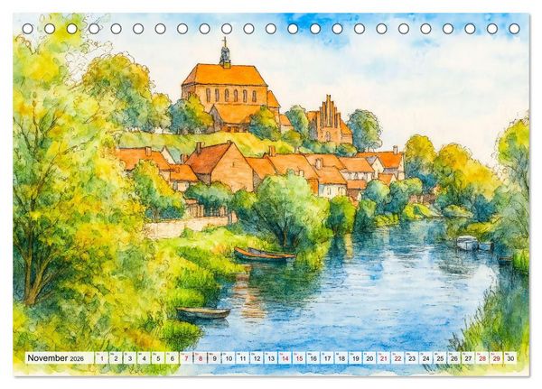 Produktbild: Bilder der Havelregion - Impressionen zwischen Brandenburg und Havelberg (Tischkalender 2026 DIN A5 quer), CALVENDO Monatskalender