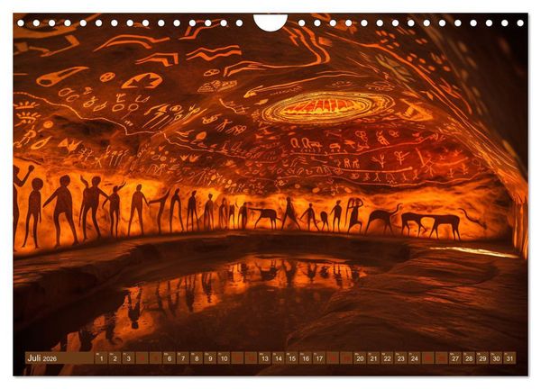 Produktbild: Steinzeit Galerie (Wandkalender 2026 DIN A4 quer), CALVENDO Monatskalender
