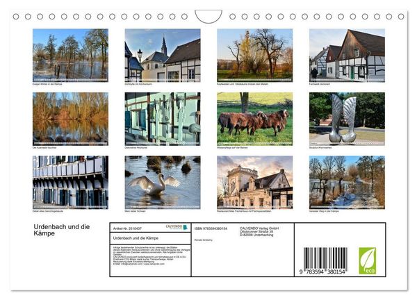 Produktbild: Urdenbach und die K&auml;mpe (Wandkalender 2027 DIN A4 quer), CALVENDO Monatskalender
