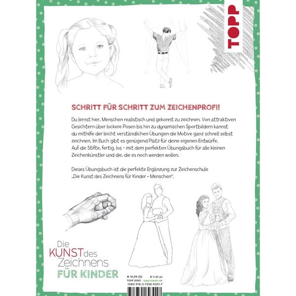 Produktbild: Die Kunst des Zeichnens f&uuml;r Kinder &Uuml;bungsbuch - Menschen
