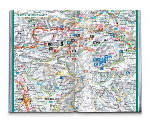 Produktbild: KOMPASS Wanderf&uuml;hrer Julische Alpen, 55 Touren mit Extra-Tourenkarte