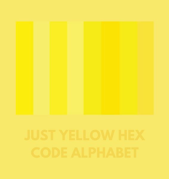 Produktbild: Just Yellow Hex Code Alphabet