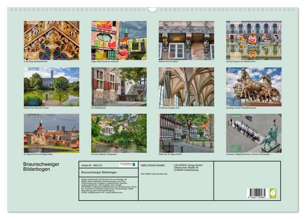 Produktbild: Braunschweiger Bilderbogen (Wandkalender 2026 DIN A2 quer), CALVENDO Monatskalender