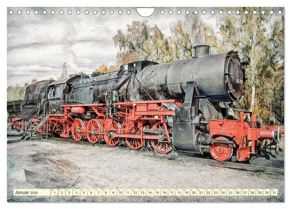 Produktbild: Dampfloks - eindrucksvolle Lokomotiven (Wandkalender 2026 DIN A4 quer), CALVENDO Monatskalender