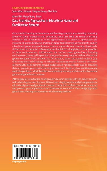Produktbild: Data Analytics Approaches in Educational Games and Gamification Systems