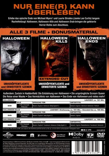 Produktbild: Halloween Trilogy [3 DVDs]