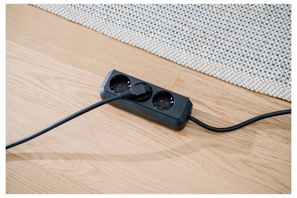 Produktbild: Brennenstuhl 1158620015 Steckdosenleiste 3fach Schwarz Schutzkontakt 1 St.