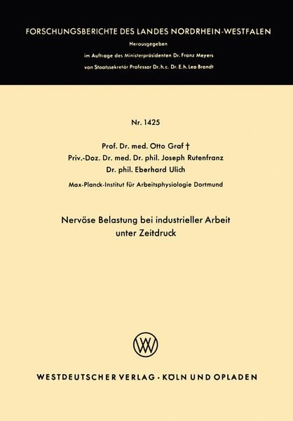 Produktbild: Nerv&ouml;se Belastung bei industrieller Arbeit unter Zeitdruck