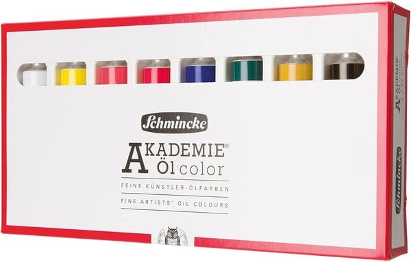 Produktbild: Schmincke Akademie &Ouml;l color, Kartonset, 8 x 20 ml Tuben