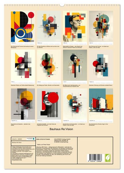 Produktbild: Bauhaus Re:Vision (hochwertiger Premium Wandkalender 2026 DIN A2 hoch), Kunstdruck in Hochglanz