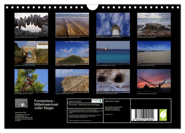 Produktbild: Formentera - Mittelmeerinsel voller Magie (Wandkalender 2026 DIN A4 quer), CALVENDO Monatskalender