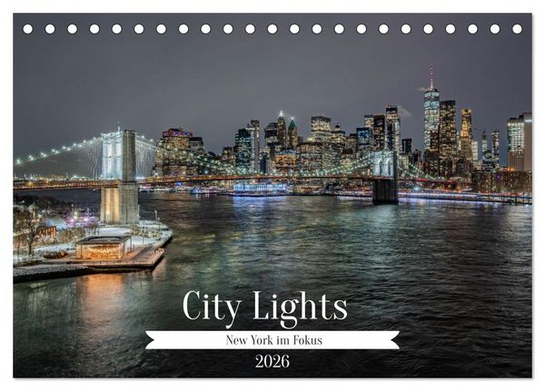 Produktbild: City Lights &ndash; New York im Fokus (Tischkalender 2026 DIN A5 quer), CALVENDO Monatskalender