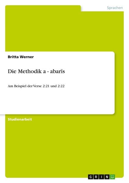 Produktbild: Die Methodik a&iquest;-&iquest;abar&iquest;s