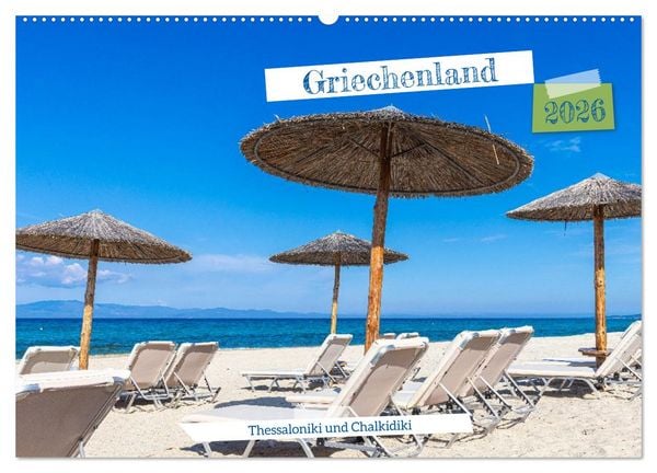 Produktbild: Griechenland - Thessaloniki und Chalkidiki (Wandkalender 2026 DIN A2 quer), CALVENDO Monatskalender