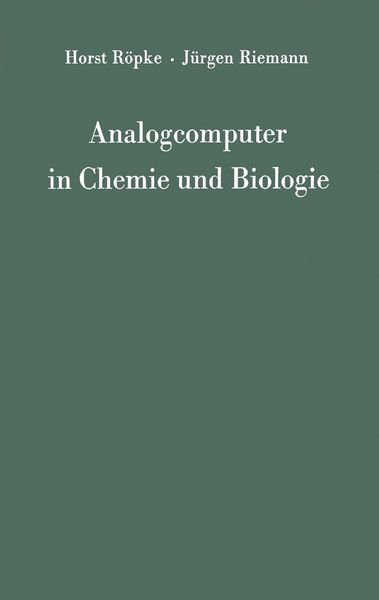 Produktbild: Analogcomputer in Chemie und Biologie
