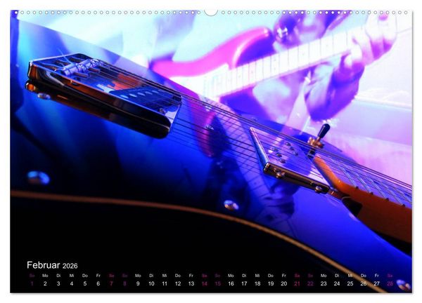 Produktbild: SPOTLIGHTS - Gitarren im Scheinwerferlicht (hochwertiger Premium Wandkalender 2026 DIN A2 quer), Kunstdruck in Hochglanz
