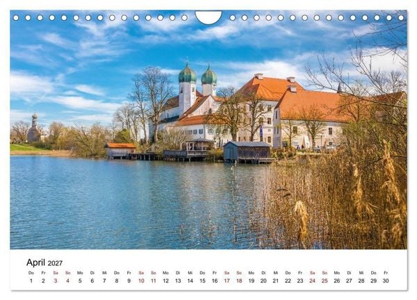 Produktbild: Bayerische Seen - Wo die Berge das Wasser ber&uuml;hren (Wandkalender 2027 DIN A4 quer), CALVENDO Monatskalender