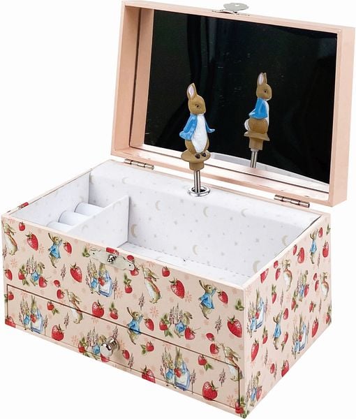 Produktbild: Troussellier - Schmuckschatulle mit Musik, Erdbeeren Peter Hase
