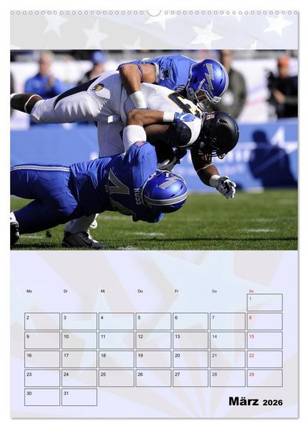 Produktbild: American Football - Kickoff (hochwertiger Premium Wandkalender 2026 DIN A2 hoch), Kunstdruck in Hochglanz