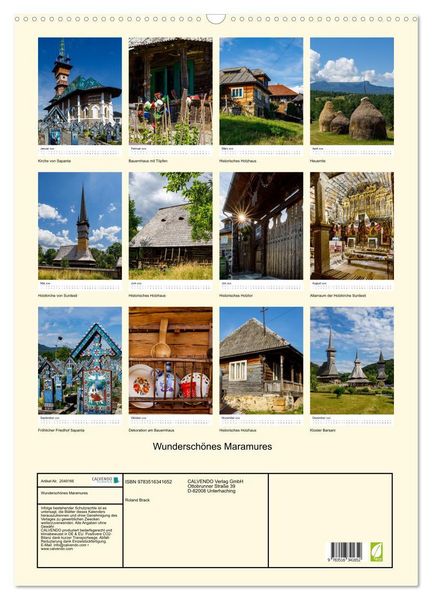 Produktbild: Wundersch&ouml;nes Maramures (Wandkalender 2026 DIN A2 hoch), CALVENDO Monatskalender