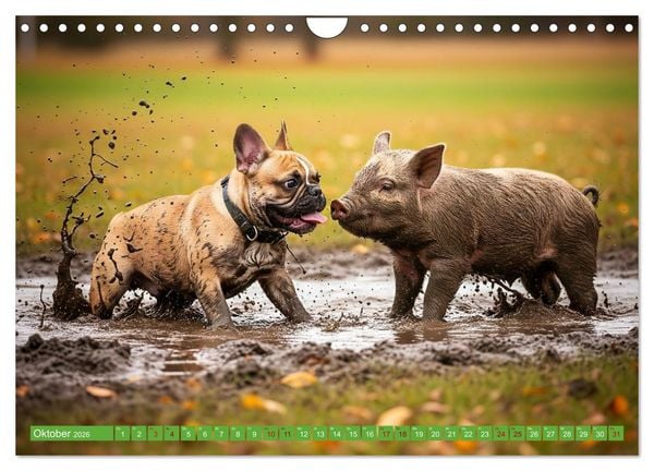 Produktbild: Muddi Buddies &ndash; Freundschaft im Matsch (Wandkalender 2026 DIN A4 quer), CALVENDO Monatskalender