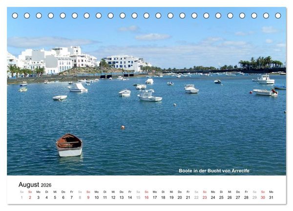 Produktbild: Die Canarischen Inseln - Lanzarote (Tischkalender 2026 DIN A5 quer), CALVENDO Monatskalender
