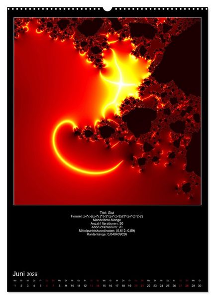 Produktbild: Fraktale zum Selbstnachrechnen (hochwertiger Premium Wandkalender 2026 DIN A2 hoch), Kunstdruck in Hochglanz
