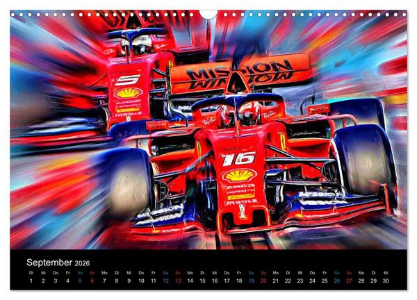 Produktbild: Rote Renner aus Italien (Wandkalender 2026 DIN A3 quer), CALVENDO Monatskalender