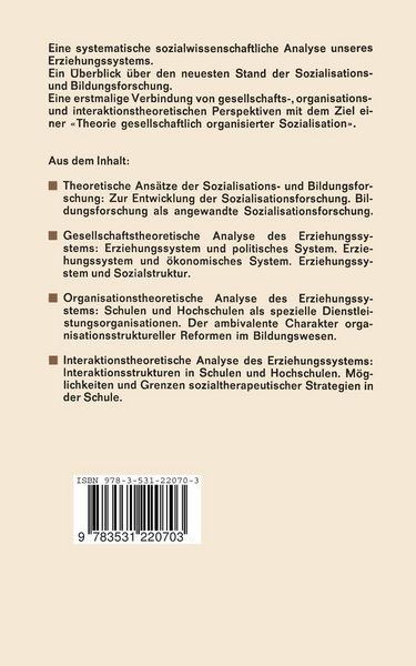 Produktbild: Erziehungssystem und Gesellschaft