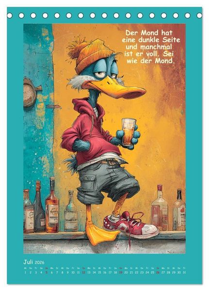 Produktbild: Quack Attacke. Enten au&szlig;er Kontrolle (Tischkalender 2026 DIN A5 hoch), CALVENDO Monatskalender