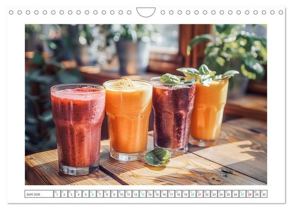 Produktbild: Leckere Smoothies (Wandkalender 2026 DIN A4 quer), CALVENDO Monatskalender