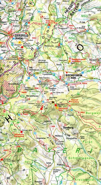 Produktbild: Bayerische Rh&ouml;n 1:100 000