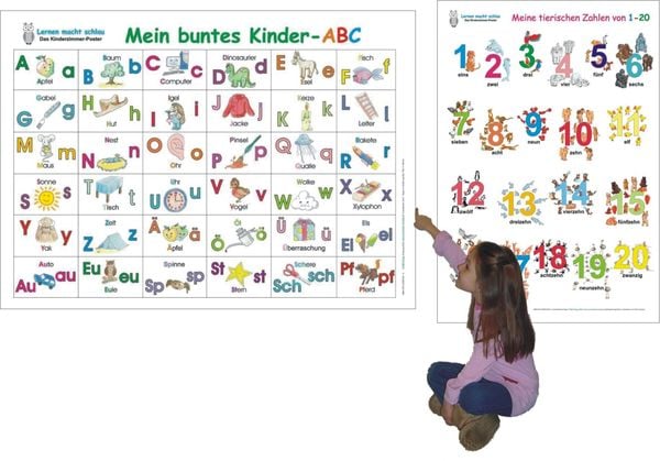 Mein buntes Kinder-ABC + Meine tierischen Zahlen/2 Poster