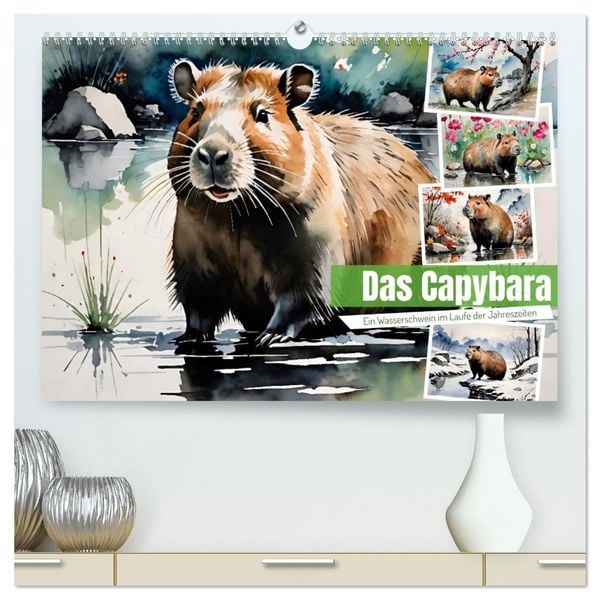 Produktbild: Das Capybara (hochwertiger Premium Wandkalender 2026 DIN A2 quer), Kunstdruck in Hochglanz