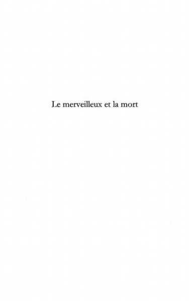Produktbild: Merveilleux et la mort