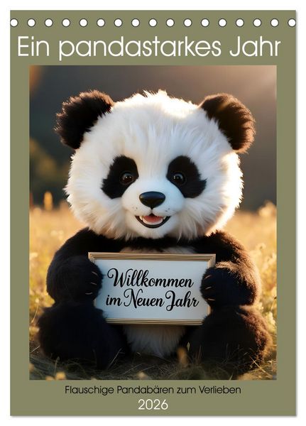 Produktbild: Ein pandastarkes Jahr - Flauschige Pandab&auml;ren zum Verlieben (Tischkalender 2026 DIN A5 hoch), CALVENDO Monatskalender
