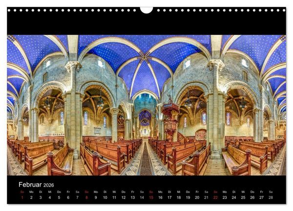 Produktbild: Kapellen, Kirchen und Kathedralen 2026 (Wandkalender 2026 DIN A3 quer), CALVENDO Monatskalender