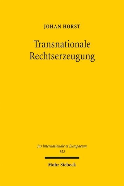 Produktbild: Transnationale Rechtserzeugung