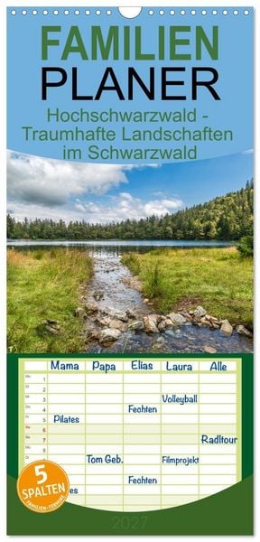 Produktbild: Familienplaner 2027 - Hochschwarzwald - Traumhafte Landschaften im Schwarzwald mit 5 Spalten (Wandkalender, 21 x 45 cm) CALVENDO
