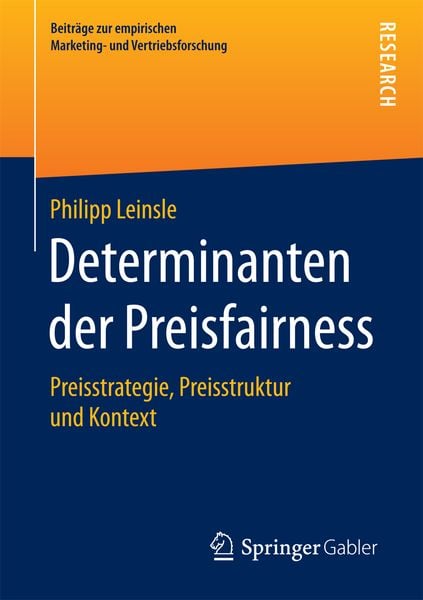 Produktbild: Determinanten der Preisfairness