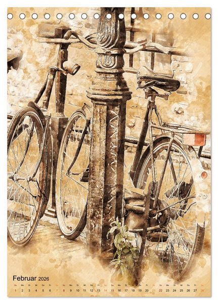 Produktbild: Fahrrad - Retro-Kalender (Tischkalender 2026 DIN A5 hoch), CALVENDO Monatskalender