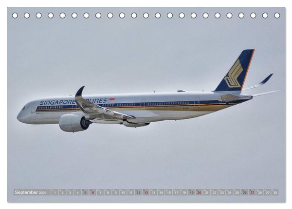 Produktbild: Flugzeuge - Eindrucksvolle Riesen am Himmel (Tischkalender 2026 DIN A5 quer), CALVENDO Monatskalender