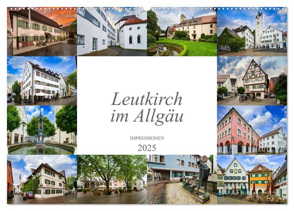 Leutkirch im Allgäu Impressionen (Wandkalender 2025 DIN A2 quer), CALVENDO Monatskalender